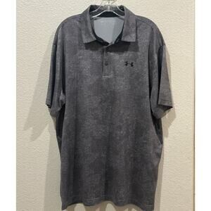 Under Armour Men’s Heat Gear Polo Shirt Size Xl Gray In Excellent Shape